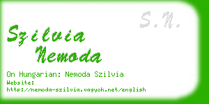 szilvia nemoda business card